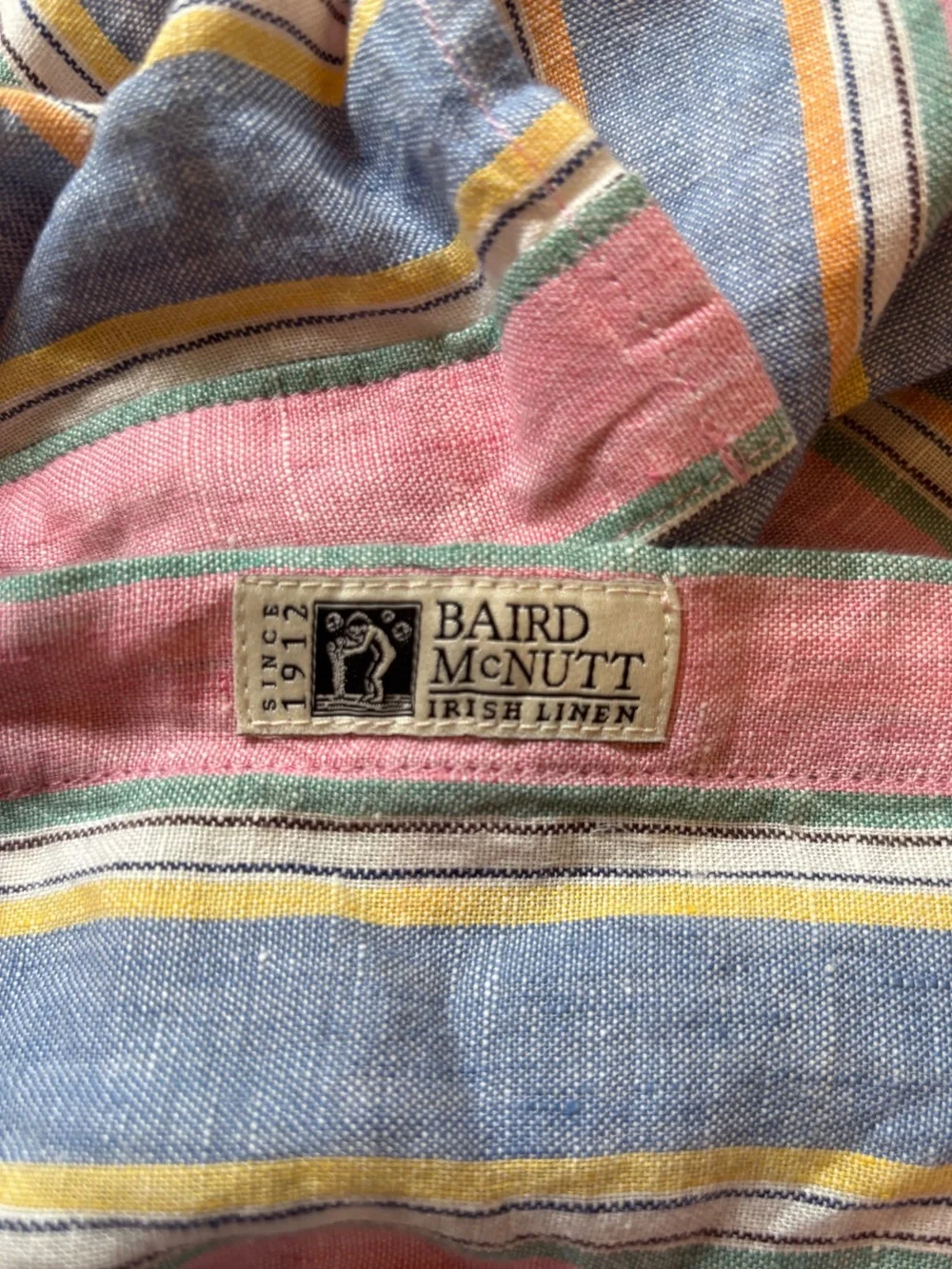 J.Crew Men's Baird McNutt Irish Linen Short-Sleeve Button Down Shirt